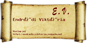 Endrédi Viktória névjegykártya